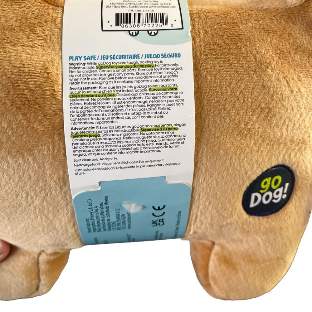 GoDog Jumbo Dog Toy Stuffed Animal NEW